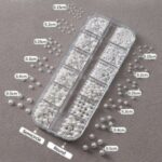 12 Grids White Pearl Nail Charm