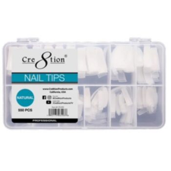 Cre8tion Nail Tips #11 Natural Long Straight 550 pcs/box