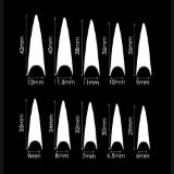 Cre8tion Nail Tips #02 Natural Long Stiletto 600pcs/Box