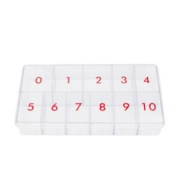 Empty Nail Tip Box Grid 0-10